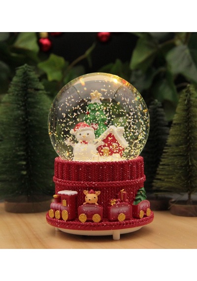 Hediyebiziz Yılbaşı Kar Küresi Noel Işıklı Ve Müzikli Christmas Kardan Adamlı + Pil