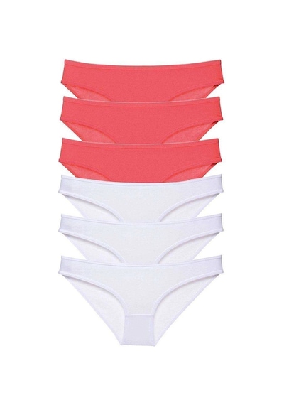 Hubrendy Beru 6 Adet Eko Set Likralı Kadın Slip Külot Fuşya Beyaz Çok Renkli Hubrendy Beru 6 Adet Eko Set Likralı Kadın Slip Külot Fuşya Beyaz Çok Renkli