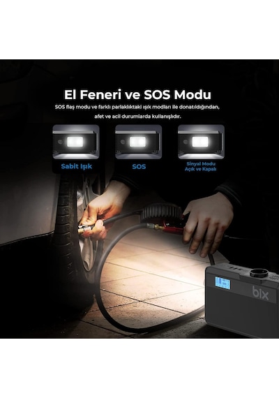 Bix 40000mAh 230V 100W İnverter Powerbank 2*USB 1*Type-C PD Çıkışlı LED Işıklı Şarj İstasyonu