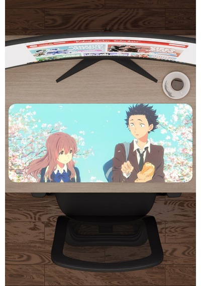 Koe No Katachi Kaymaz Dikişli Kauçuk Oyuncu Mousepad V5 - 70x30 Xl Gaming Mouse Pad Fare Altlığı