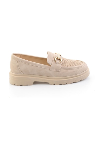 Bambi Bej Kadın Loafer Ayakkabı K01536103737 Bej