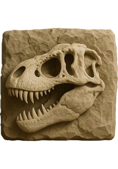 T-rex Kafatası Fosil Dekoru - Fibrika Store