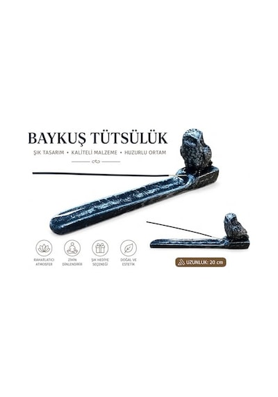 Seb Concept Sertmix Tütsü Hediyeli Dekoratif Baykuş Tütsülük Gümüş