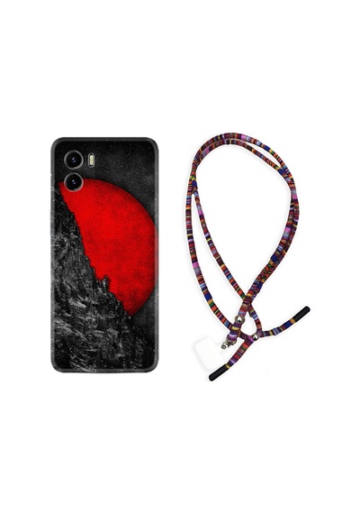 Vivo Y15S Kılıf Rasta Boyun Askılı Kırmızı Gezegen 1713