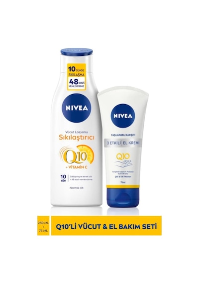 Nivea Q10 Sıkılaştırıcı Vücut Losyonu 250 ML +  El Kremi 75 ML
