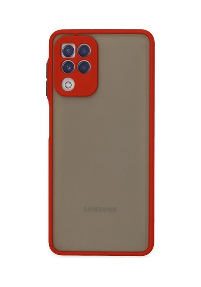 Samsung Galaxy A22 Kılıf Montreal Silikon Kapak - Kırmızı Kirmizi