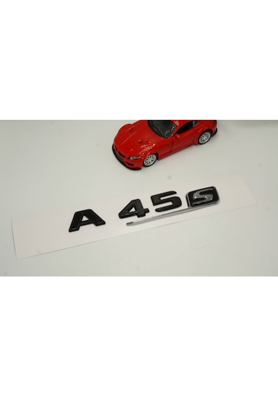 A 45 S Bagaj Parlak Siyah ABS 3M 3D Yazı Logo