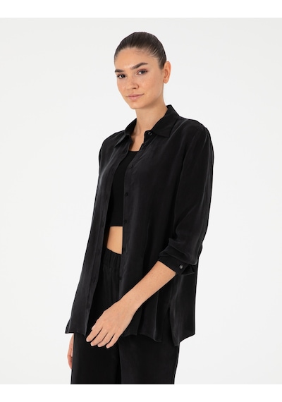 Pierre Cardin Kadın Gömlek Desenli 50292279-vr046 Siyah