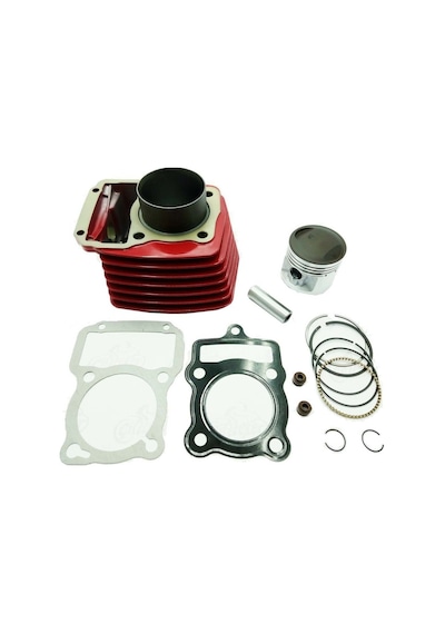 Motosiklet Silindir Komple Cg 125 56,5 Mm 15 P 69 Yüks. Kırmızı