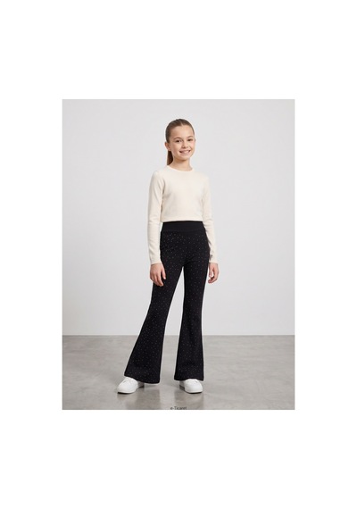 Deniva Kids Kız Siyah Yüksek Bel Taş Baskılı İspanyol Paça Pantolon Simli Parıltılı Flare Tayt Pantolon Deniva Kids Kız Siyah Yüksek Bel Taş Baskılı İspanyol Paça Pantolon Simli Parıltılı Flare Tayt Pantolon