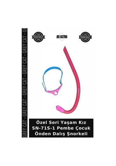 Özel Seri Yaşam Kız Sn-71s-1 Pembe Çocuk Önden Dalış Şnorkeli