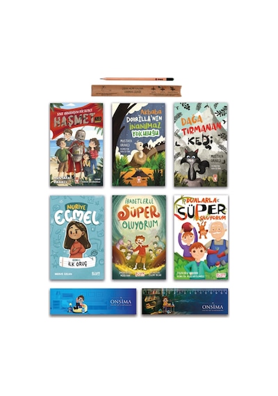 Timaş Çocuk Haşmet - Dağa Tırmanan Kedi - Nuriye Ecmel - Dualarla İbadetlerle Süper Oluyorum Set 6 Kitap