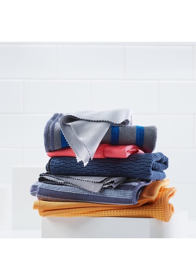 Tr Ocak Ve Fırın Temizleme Seti, Mikrofiber, Mavi Ve Gri, 2 Bez Seti Genel