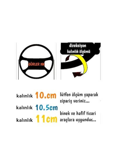 Gürler Dikmeli Deri Direksiyon Kılıfı Birebir Görseller