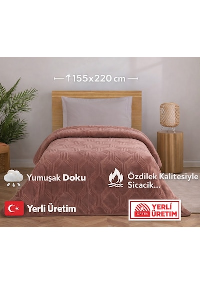 Özdilek Trendyembos Tek Kiş.battaniye 155x220 -artdeco Sıcakkahve Kahve