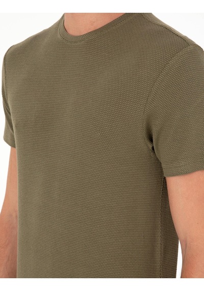 Pierre Cardin Erkek Haki Tişört Basic 50280967-vr027 Haki