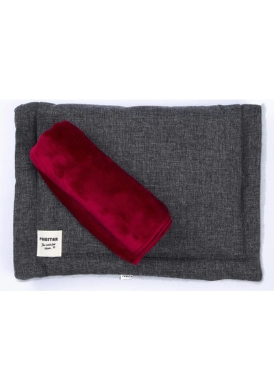 Pawstar Lüx Pet Mat Kedi Köpek Yatağı Yıkanabilir Antrasit 50-70cm