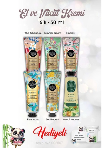 El Kremi 6'lı 50 Ml Blue Moon, Hawaii Ananas, Empress, Summer Dream, The Adventure, Soul Beauty Ve Rosie