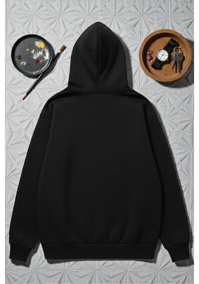 Uyguntarz Unisex Good Days Baskılı Oversize Sweatshirt siyah