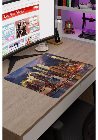 New York Amerika V5 48x40 Xl Gaming Kauçuk Kaymaz Taban Mouse Pad Fare Altlığı
