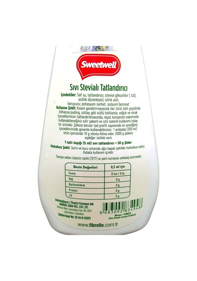 Stevia Sıvı Tatlandırıcı Sıfır Kalori 200 Ml X 3 Adet Diğer