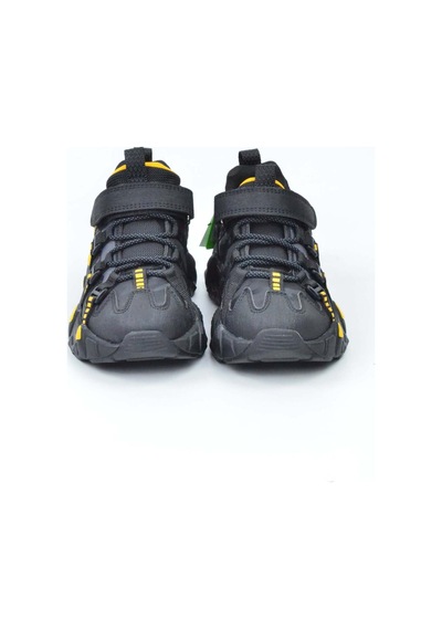 Pepino Kids Pepino Lastikli Cırtlı Filet Outdoor Çocuk Spor Ayakkabı Siyah-sarı