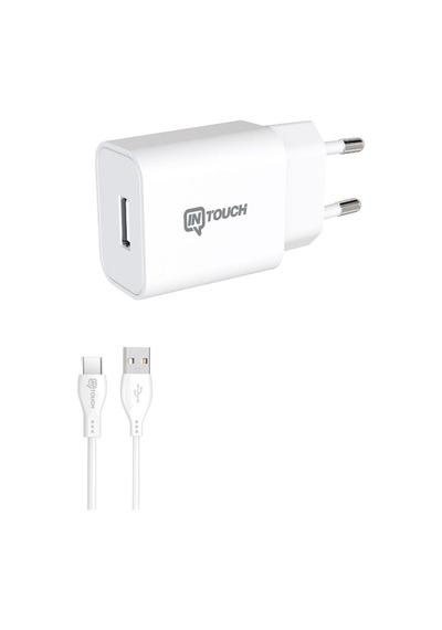 İntouch Android Smarty Mini 2.1 A Usb Şarj Adaptörü Ve Type C Kablo 1 Adet