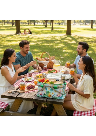 25 Lt Piknik Sepeti 1072 Picnic Bag -326 Karışık/Çok Renkli