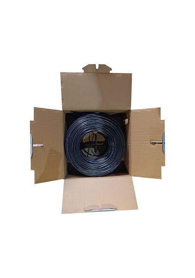 Powergate Cat6-out-cca, Outdoor Dış Mekan , Polietilen, 23awg 0.57mm, Utp, Cat6, Cca Kablo, 305m, Siyah