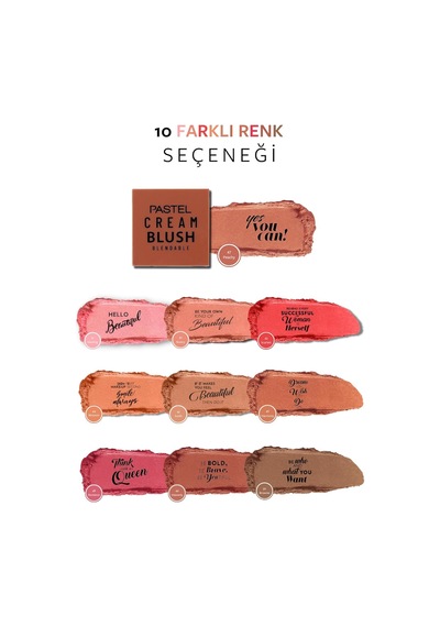 Cream Blush - Krem Allık, 47 Peachy, 3.6 G Çok Renkli