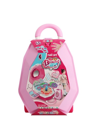Çekçekli Çantalı Güzellik Seti Pembe