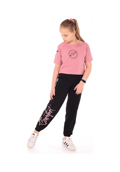 Toontoy Kids Toontoy Kız Çocuk Style Baskılı Eşofman Takım Gül Kurusu