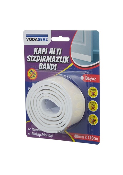 Kapı Altı Sızdırmazlık Bandı 40mmx110cm, Beyaz 0.05 M
