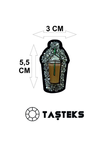 Taşlı Ve Pleksi Baskılı Ütülenebilen Veya Sticker Olarak Kullanılabilen Ice Coffee Modeli
