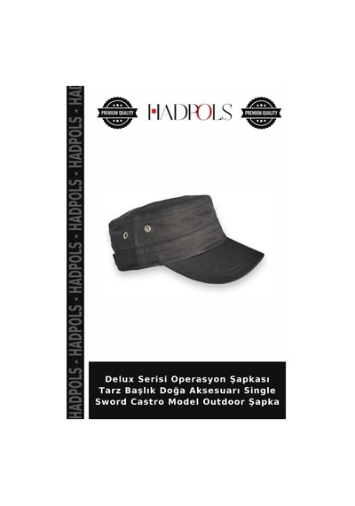 Hadpols Delux Serisi Operasyon Şapkası Tarz Başlık Doğa Aksesuarı Single Sword Castro Model Outdoor Şapka Belirtilmemiş