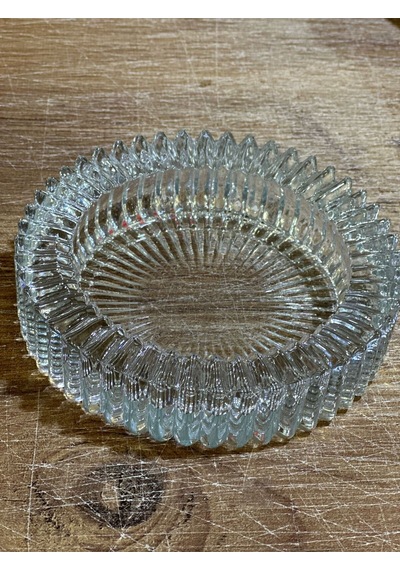 Kristal Lüx X 1 Adet Cam Küllük 14cm.hi066 Cam Yeşil Yuvarlak