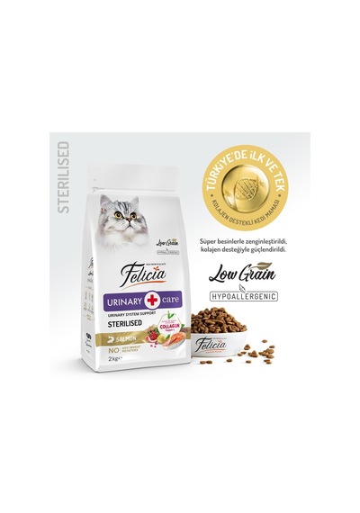 Ayrex Az Tahıllı 2 Kg Sterilised Somonlu Kısırlaştırılmış Hypoallergenic Kedi Maması