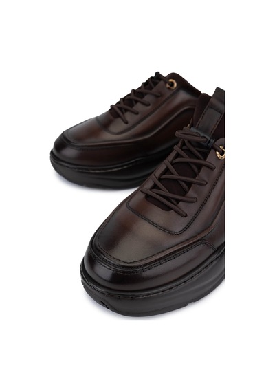 Tamer Tanca Erkek Hakiki Deri Kahve Sneakers & Spor Ayakkabı 298 3138-2527 Erk Ayk Sk25-26 Kahve Slvr Alkl Kahve