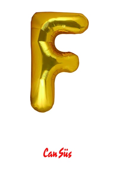 Harf Folyo Balon Gold 100cm 40 Inç F