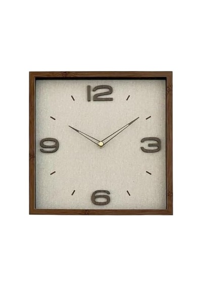 Galaxy Premium Serisi Ahşap Duvar Saati Kare 30 Cm Kahverengi 0240-beyaz-şekilli-48cm