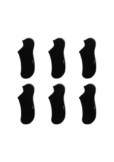 Ozzy Socks 6'Lı Kadın Siyah Bambu Görünmez (Sneaker) Spor Ayakkabı Çorap Siyah