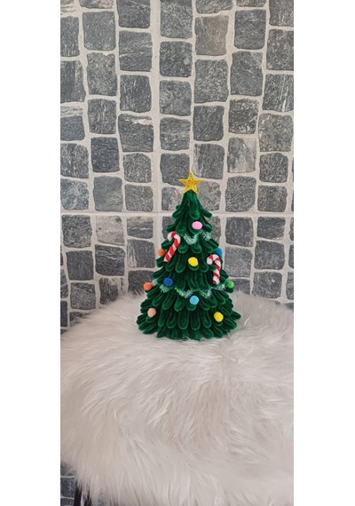 Mini Çam Ağacı Yılbaşı Hediyesi Yılbaşı Sofrası Süsü Yılbaşı Süsü 19 Cm 20
