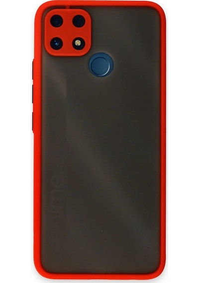 Realme C25 Kılıf Montreal Silikon Kapak - Kırmızı Düz Renkli