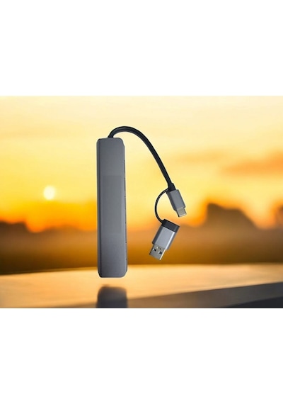 8 Li Type-c Çok Portlu Usb Hub Usb 2.0/3.0, 3.5 Mm Ses Çıkışı, Tf/sd Kart Okuyucu Çoklayıcı Adaptör