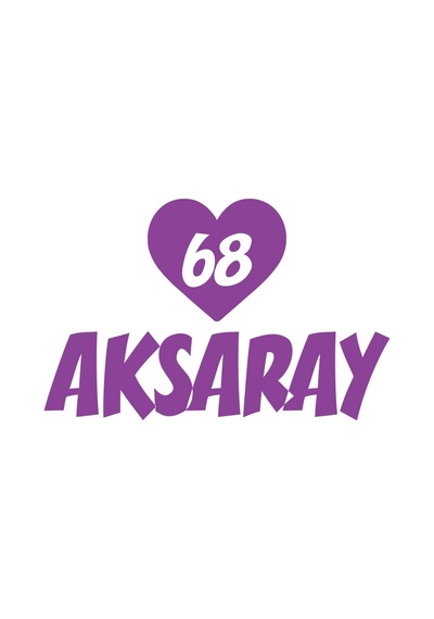 Kalpli 68 Aksaray Araba Sticker 17x17 Cm Mor