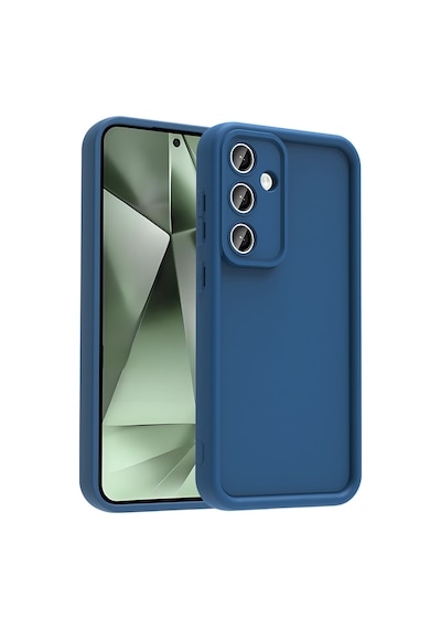 Galaxy S25 Fe Kılıf Kamera Korumalı Kalın Silikon Üstün Koruma Hesaplı Dünya Koyu Yeşil