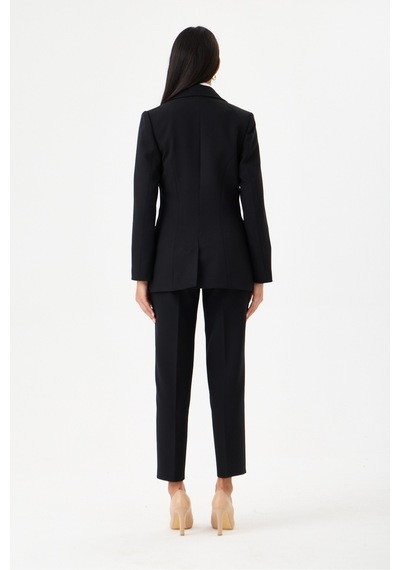 Velnara Moda Siyah Mülakat Klasik Kadın Takım Ebise -tek Düğme Ceket & Dar Paça Pantolon Siyah - 918605984 Siyah Velnara Moda Siyah Mülakat Klasik Kadın Takım Ebise -tek Düğme Ceket & Dar Paça Pantolon Siyah - 918605984 Siyah
