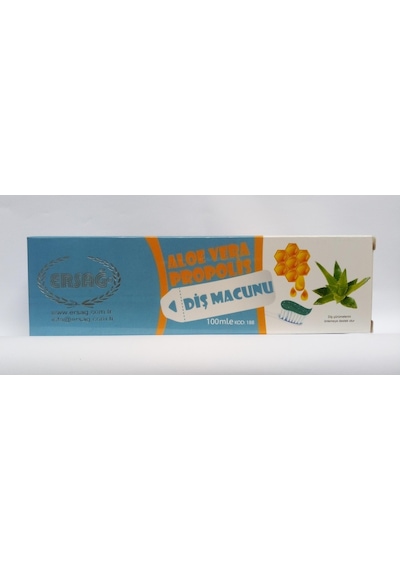 Ersağ Aloe Vera ve Propolis Özlü Bitkisel İçerikli Diş Macunu 100 G