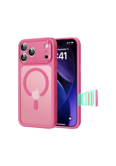 Esr Apple Uyumlu iPhone 17 Pro Kamera Kontrollü Manyetik Hibrit Kılıf Pembe