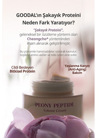 Peptit İçerikli, Cilt Bakım Kremi Goodal Peony Peptide Volume Cream